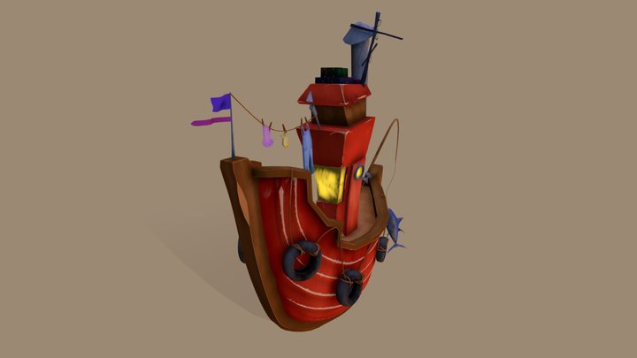 Fisher Boat 3D Model
