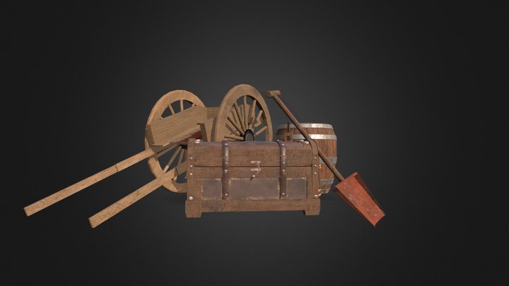 Medieval props 3D Model