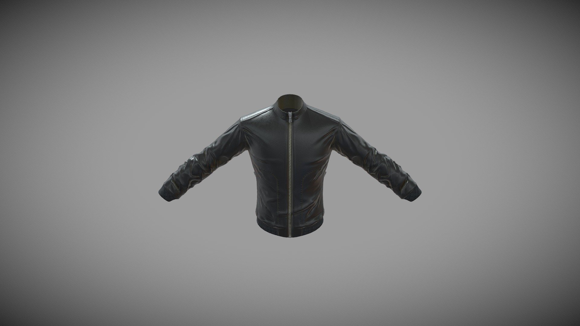 Men's Faux Leather Bomb Jacket