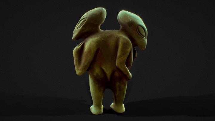 Sculpture of a two-headed alien | Mexico 3D Model