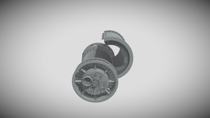 J47GE27Engine_Compressor 3D Model