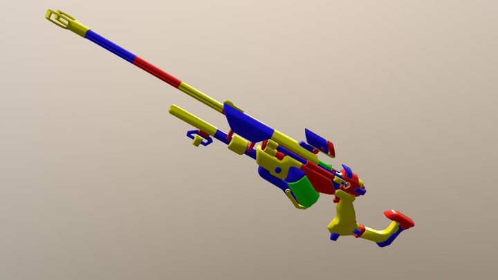 Ana Bastet Rifle Overwatch - 3D print model 3D Model
