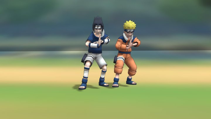 Naruto Sasuke Rig with texture 3D Model