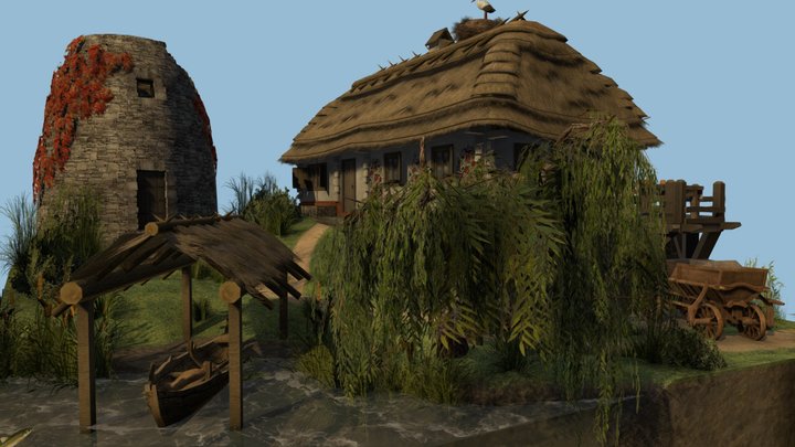 DAE Diorama - Grandma's House 3D Model