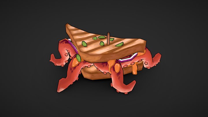 Octopus Sandwich 3D Model