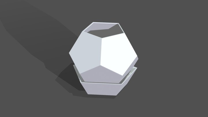 Flower pot dodecahedron with saucer base
