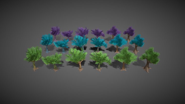 Bibliothèque d'arbre - foret fantastique 3D Model