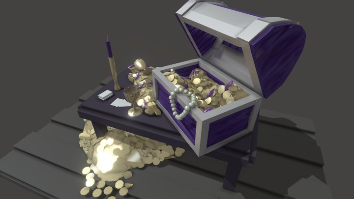 Amethyst Chest 3D Model