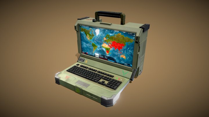 army portable computer 3D Model