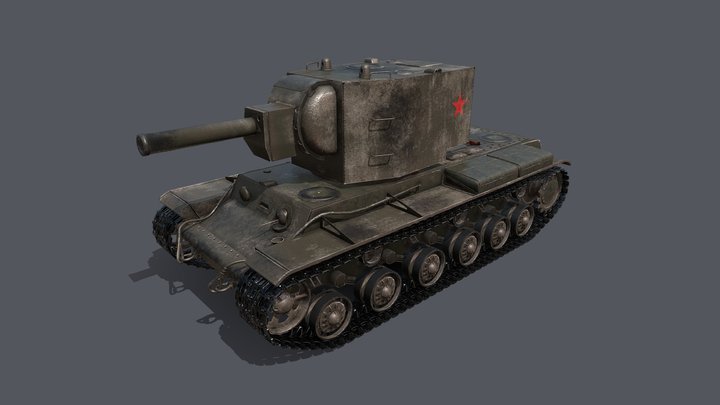 KV-2 Heavy Tank 3D Model