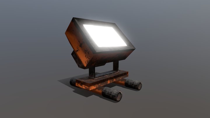 Short Construction Lamp 3D Model