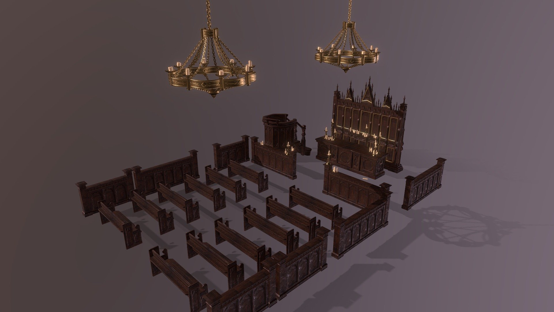 Gothic Style Church Props - 3D model by mini_cooper [39cdc21] - Sketchfab