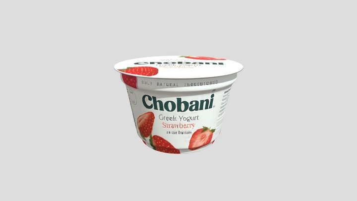Chobani Greek yogurt container 3D Model