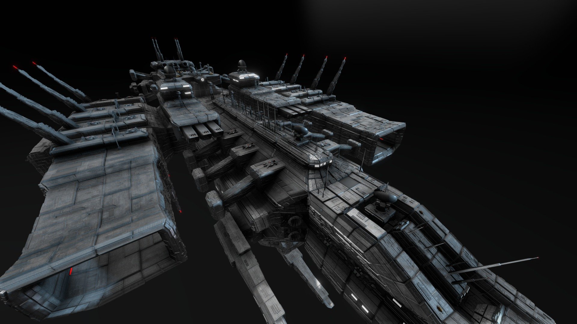 CDF - Dreadnaught - Class Capital Spaceship — Sketchfab embed 3D viewer