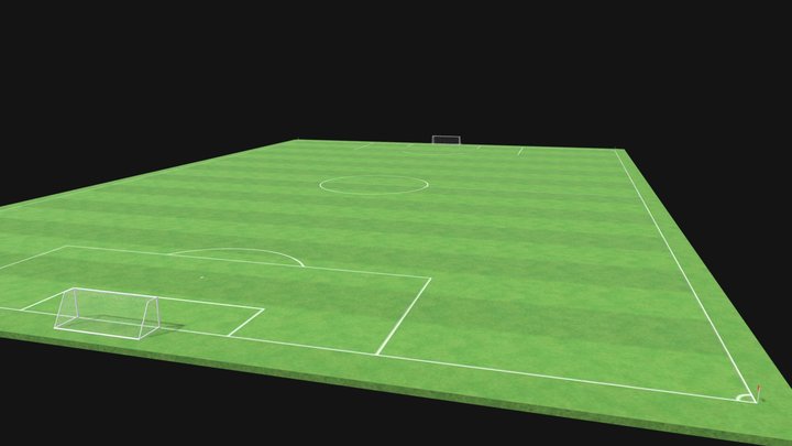Football soccer field 3D Model
