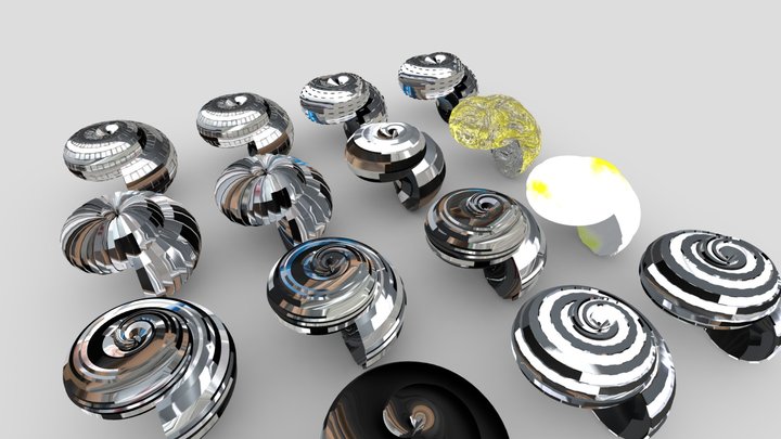 Snail shell pack 3D model 3D Model