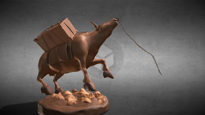Buey de Carga 3D Model