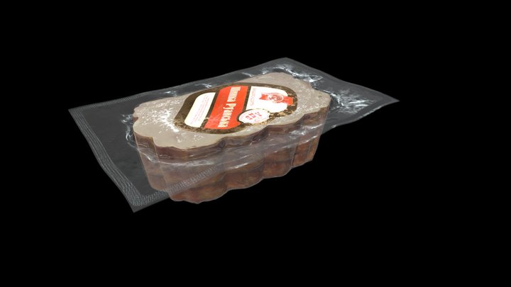Smoked and boiled ham 3D Model
