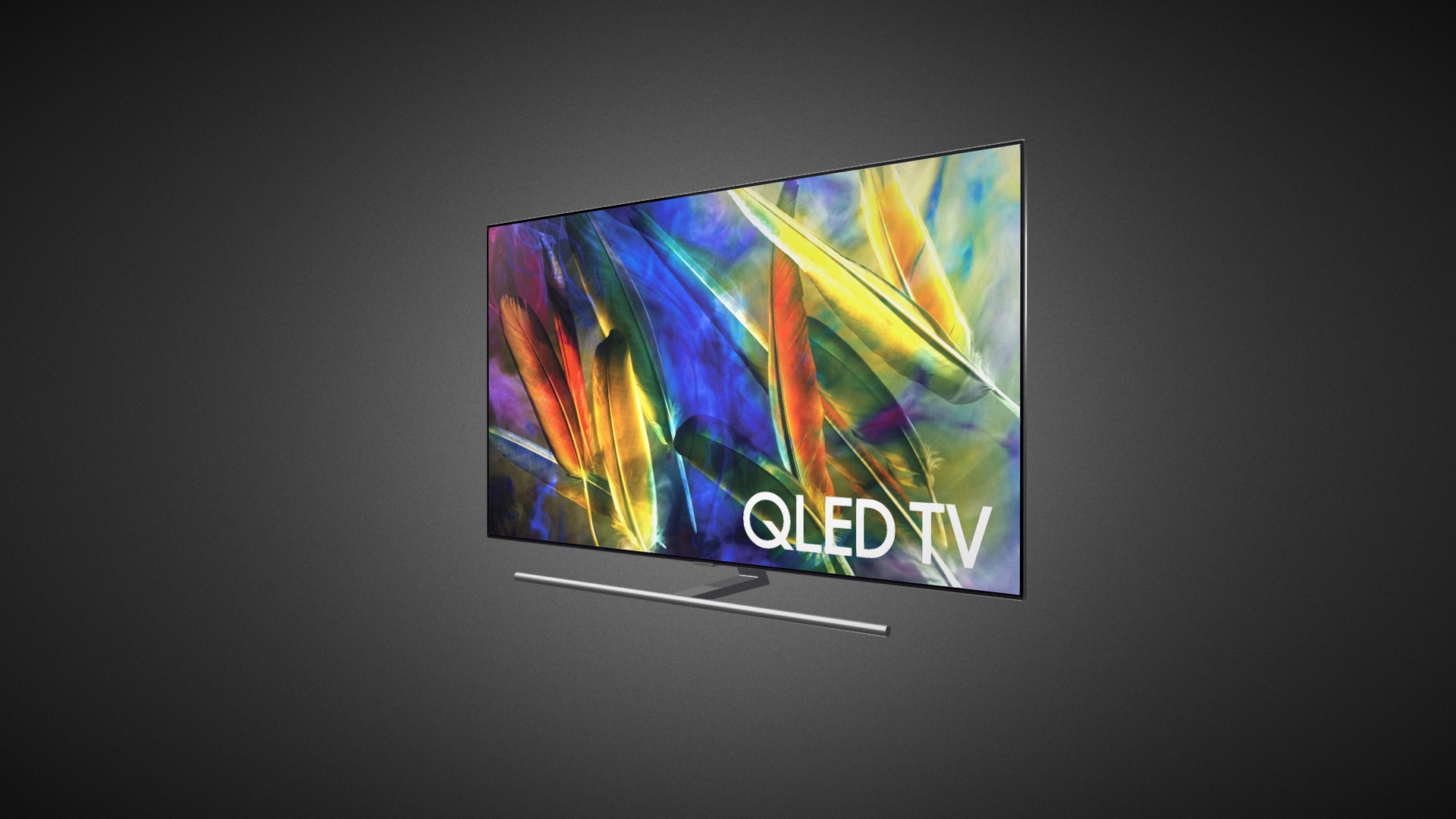 3D model Samsung QLED Q7F for Element 3D - This is a 3D model of the Samsung QLED Q7F for Element 3D. The 3D model is about a logo with a rainbow.