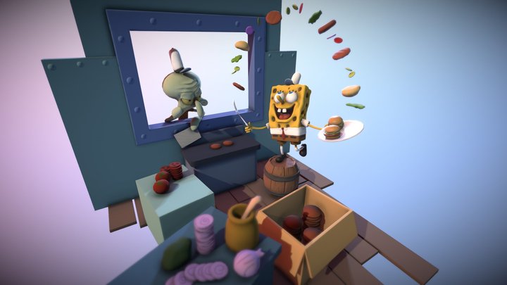 Fan Art - SpongeBob SquarePants 3D Model