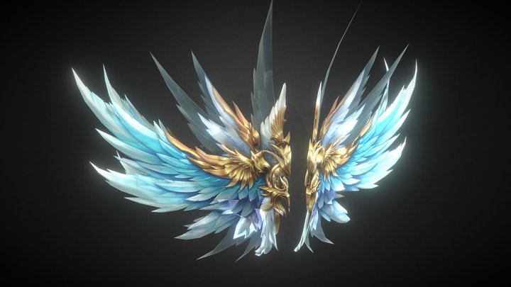 Animated character wing 3D Model