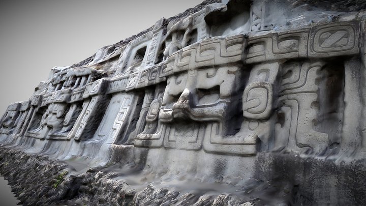 El Castillo Carved Frieze - Xunantunich, Belize 3D Model