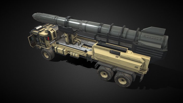 MIM-720 Surface-to-Air Missile Launcher 3D Model
