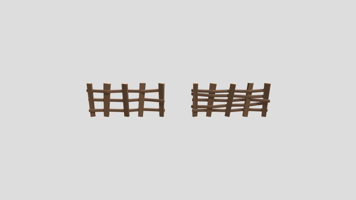 Fence LowPoly 3D Model