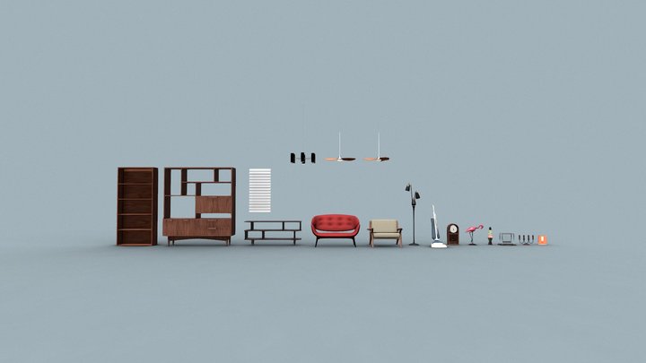 Post Modern Furniture 3D Model