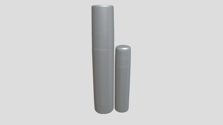 two lip gloss containers 3D Model