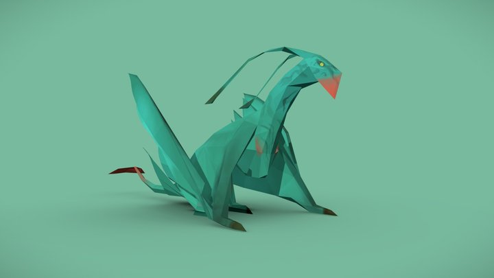 Papercraft dragon 3D Model
