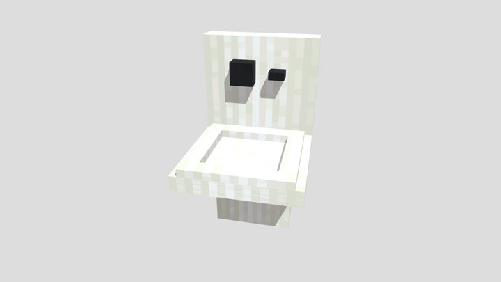 Toilet for MineCraft 3D Model