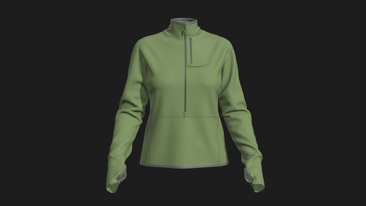 Polartec PowerGrid Half Zip 3D Model