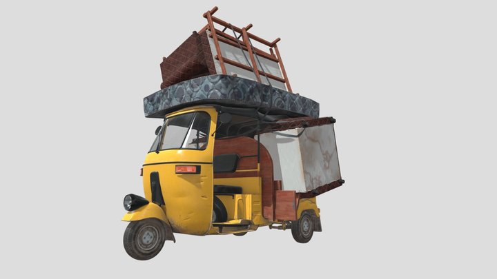 Auto Rickshaw (Keke Napep/Tuk Tuk) 3D Model