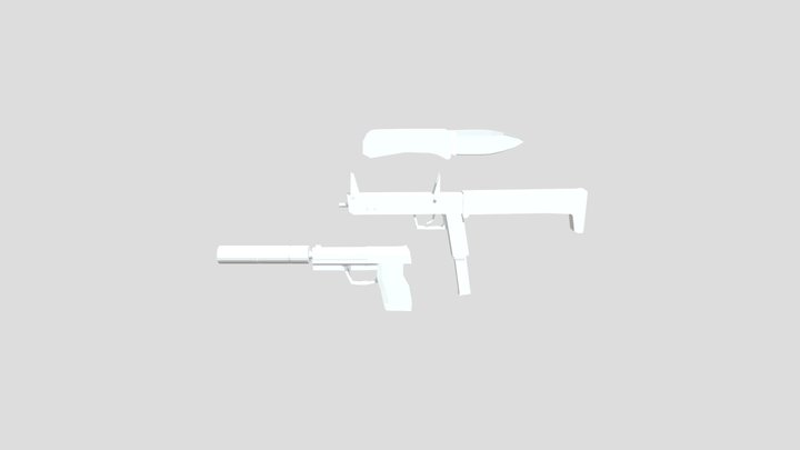 USP, Knife, PP 90 .obj 3D Model