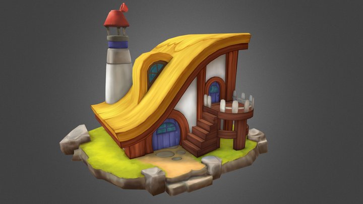 Cute Little House 3D Model
