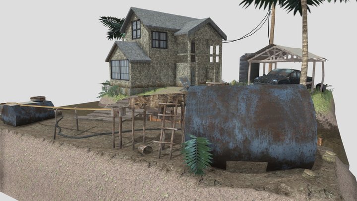 DAE Diorama - By the Ocean 3D Model
