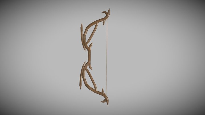 Medieval Fantasy Bow 3D Model
