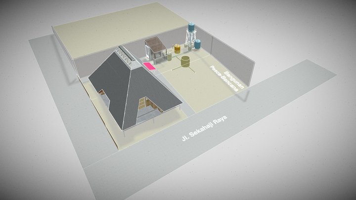 Rumah Gempa Lombok 3D Model