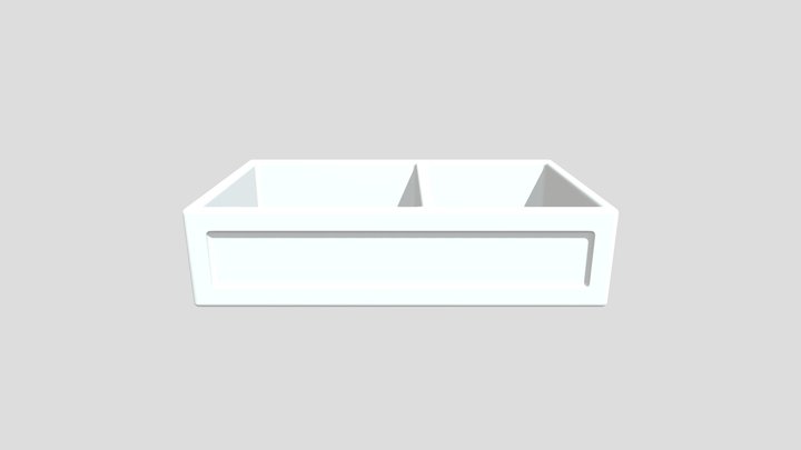 Cuba Farm Sink Quadratta Dupla 77 cm 3D Model