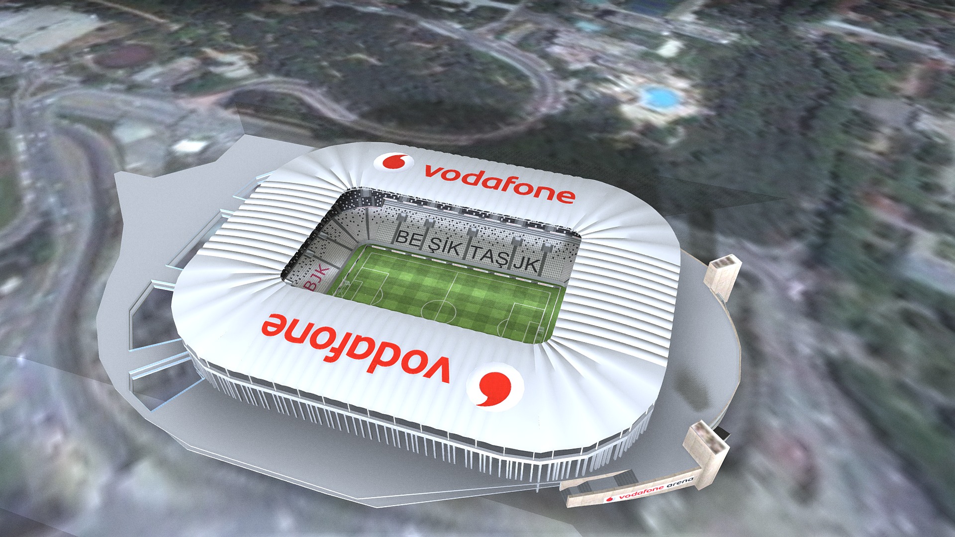 3D model Vodafone Park – Besiktas - This is a 3D model of the Vodafone Park - Besiktas. The 3D model is about graphical user interface.