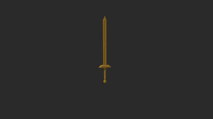 wooden Sword 3D Model