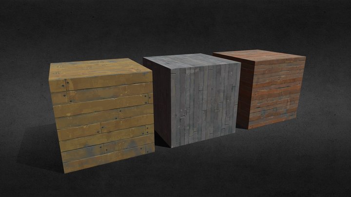 stylised planks materials – Gratis 3D-model STL