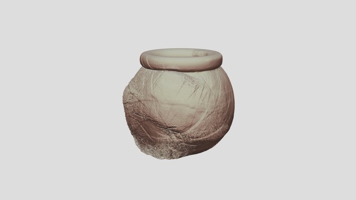 Clay pot ruined 3D Model
