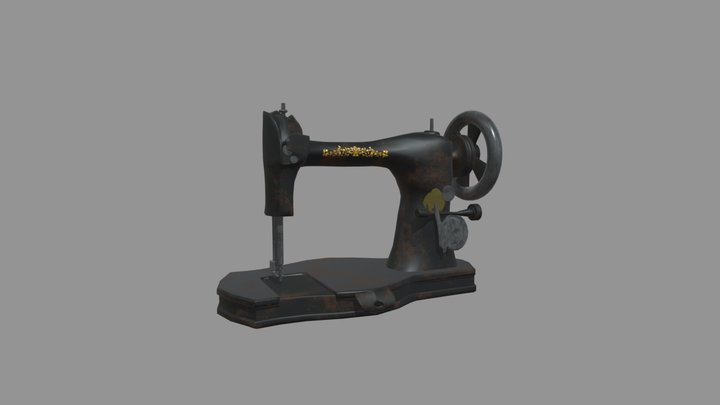Old Sewing Machine 3D Model 3D Model