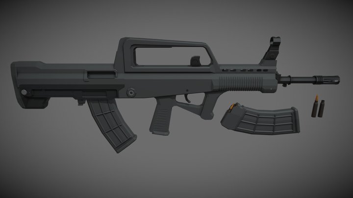 low-poly QBZ 95 – Free 3D Model STL
