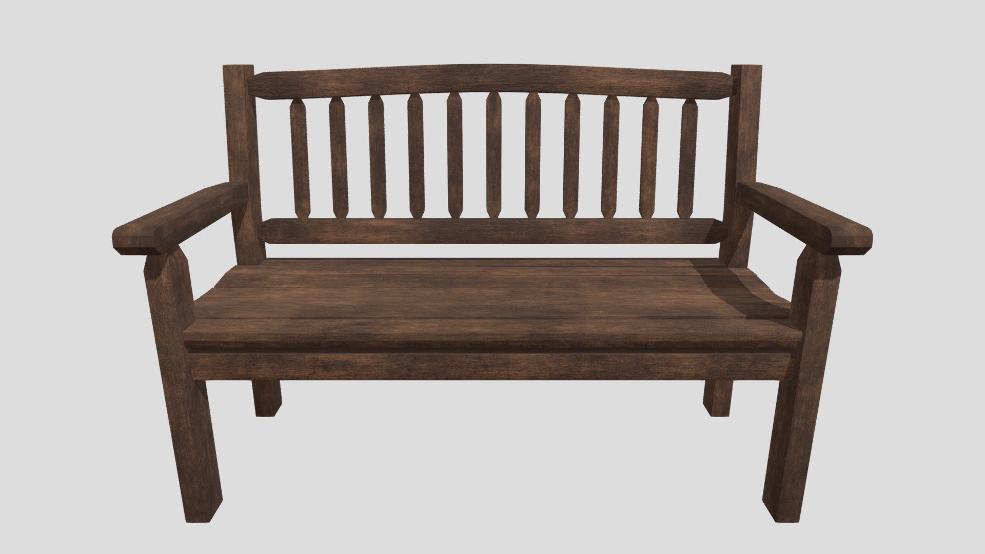 Worn Wooden Bench