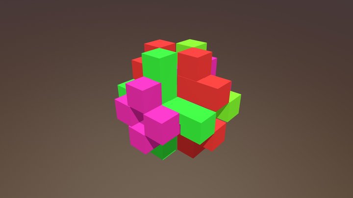 Puzzle Square 3D Model