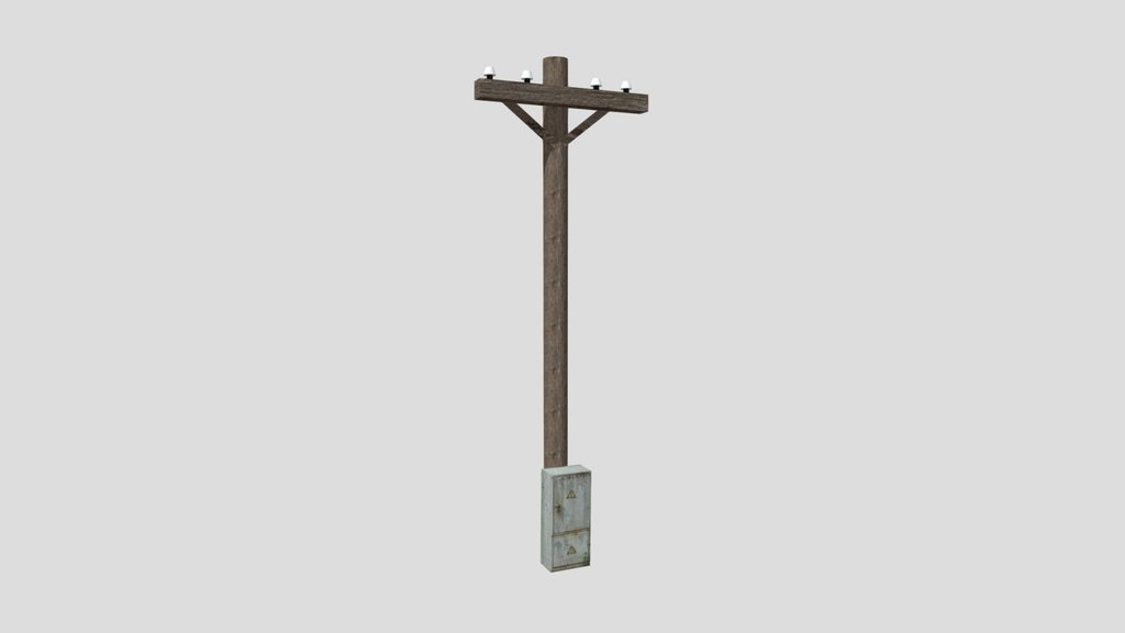 Electrical Box with Telephone Pole NO WIRES