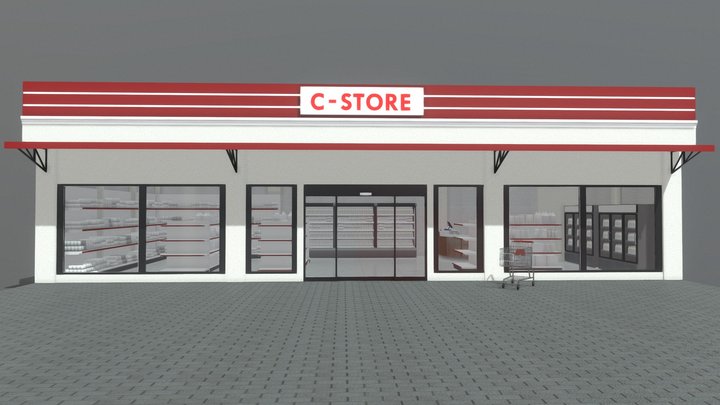 Convenience store 3D Model